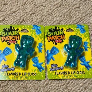 2 Sour Patch Kids Blue Raspberry Flavored Lip Gloss